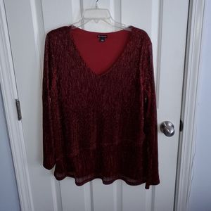 Red and Black ShimmeryTop XL